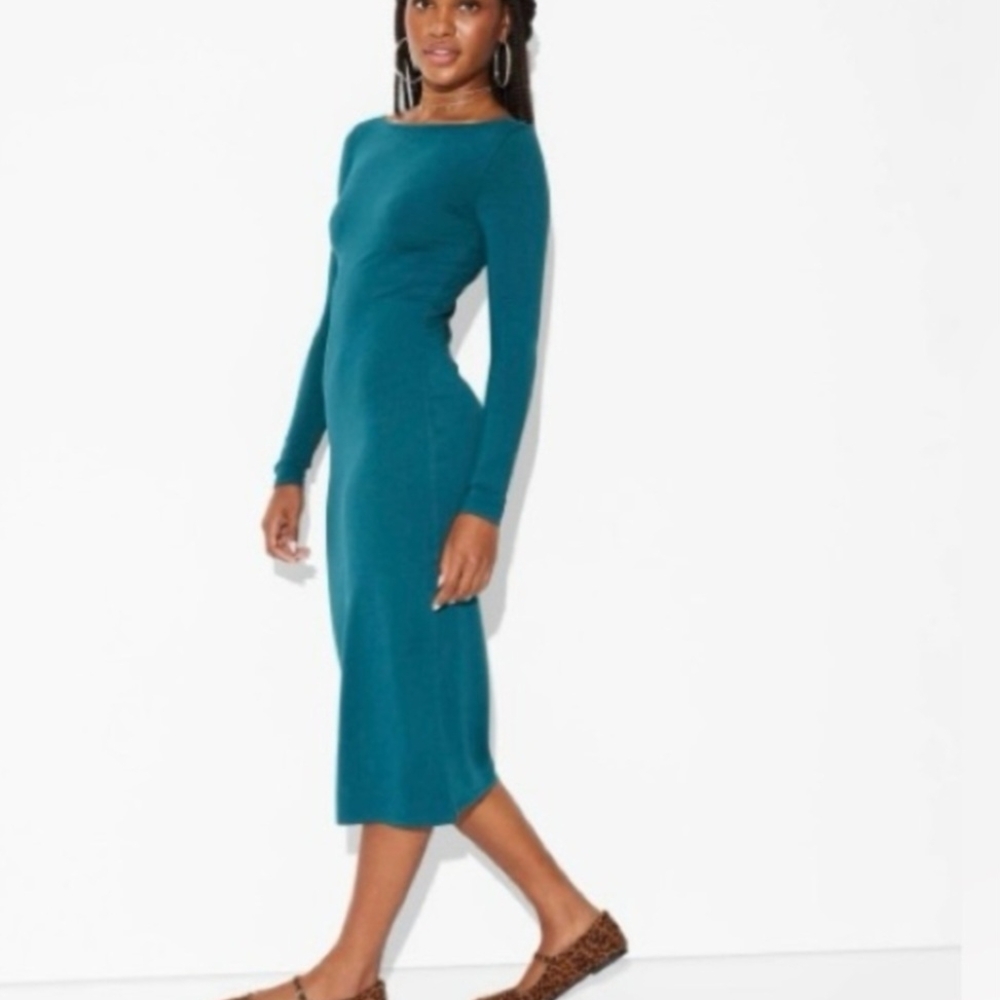 Wild Fable Ocean Blue Long Sleeve Dress
